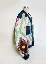 Load image into Gallery viewer, 70's Quilted Patchwork Denim Jacket
