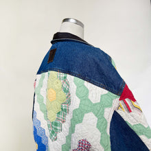 Load image into Gallery viewer, 70's Quilted Patchwork Denim Jacket