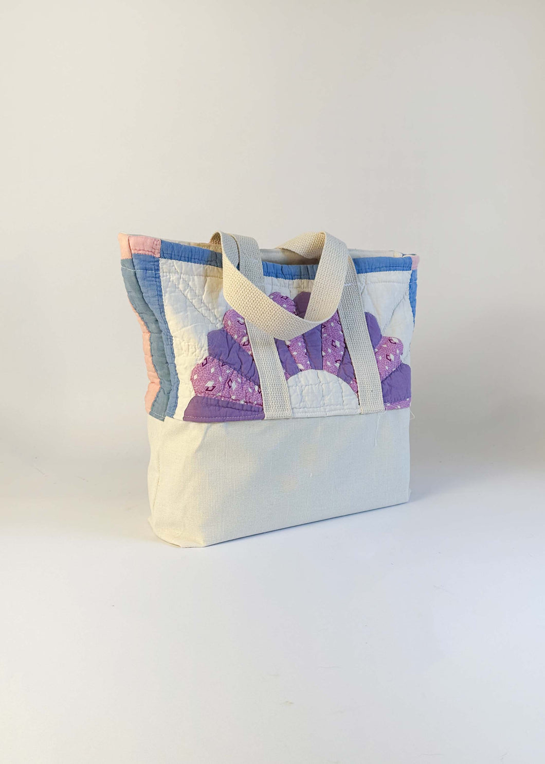 Dressden Flower Recycled Quilt Canvas Bag