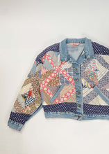 Load image into Gallery viewer, Quilted Patchwork Denim Jacket
