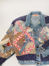 Load image into Gallery viewer, Quilted Patchwork Denim Jacket
