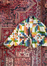 Load image into Gallery viewer, Rainbow Faux Log Cabin Quilted Jacket

