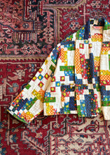 Load image into Gallery viewer, Rainbow Faux Log Cabin Quilted Jacket
