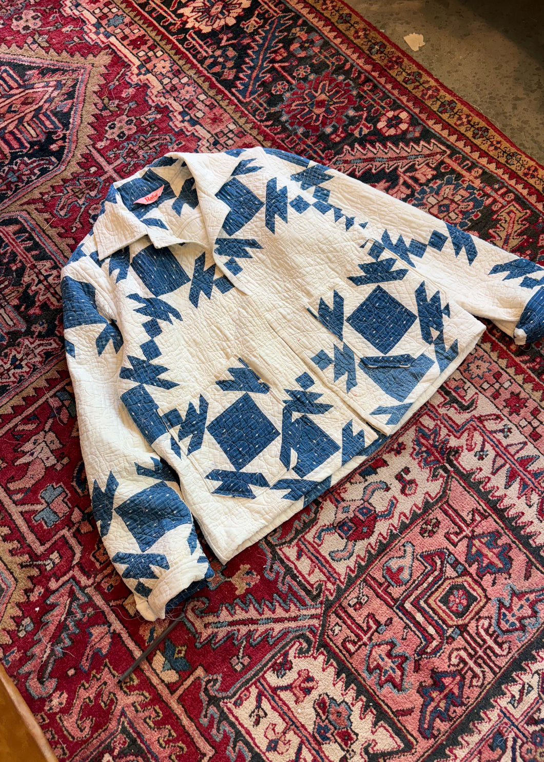 Blue and White Chore coat