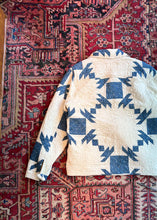 Load image into Gallery viewer, Blue and White Chore coat
