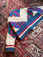 Load image into Gallery viewer, Jewel Tone Long Cabin Quilted Jacket
