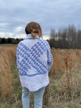 Load image into Gallery viewer, Blue and White Emma Jacket
