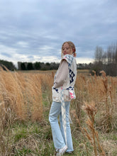 Load image into Gallery viewer, Rosalie Reclaimed Quilted Vest - Navy and Pastel
