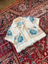 Load image into Gallery viewer, Teal Floral Camp Collar Shirt
