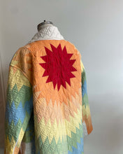 Load image into Gallery viewer, Rainbow Quilted Long Line Jacket
