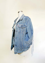 Load image into Gallery viewer, Mens Fringe Denim Jacket
