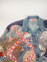 Load image into Gallery viewer, Quilted Patchwork Denim Jacket
