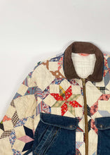 Load image into Gallery viewer, Rustic Quilted Patchwork Denim Jacket
