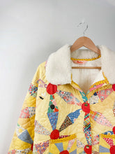 Load image into Gallery viewer, Yellow Ray of Sunshine Quilted Coat
