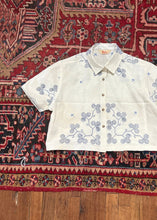 Load image into Gallery viewer, Cropped Embroidered Button Down - Revivethreadsco
