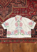 Load image into Gallery viewer, Cropped Embroidered Button Down - Revivethreadsco
