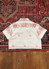 Load image into Gallery viewer, Cropped Embroidered Button Down - Revivethreadsco
