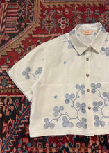 Load image into Gallery viewer, Cropped Embroidered Button Down - Revivethreadsco
