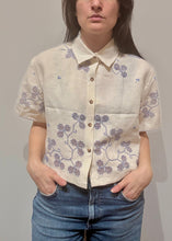 Load image into Gallery viewer, Cropped Embroidered Button Down - Revivethreadsco
