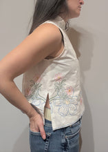 Load image into Gallery viewer, Embroidered Mandarin Collar Tank - Revivethreadsco
