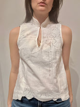 Load image into Gallery viewer, Embroidered Mandarin Collar Tank - Revivethreadsco
