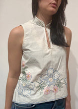 Load image into Gallery viewer, Embroidered Mandarin Collar Tank - Revivethreadsco
