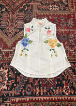 Load image into Gallery viewer, Embroidered Mandarin Collar Tank - Revivethreadsco
