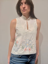 Load image into Gallery viewer, Embroidered Mandarin Collar Tank - Revivethreadsco
