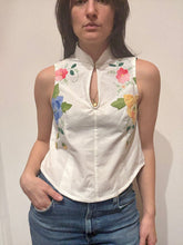 Load image into Gallery viewer, Embroidered Mandarin Collar Tank - Revivethreadsco
