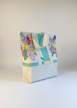 Load image into Gallery viewer, Rainbow Flower Recycled Quilt Canvas Bag
