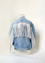 Load image into Gallery viewer, Mens Fringe Denim Jacket
