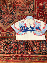 Load image into Gallery viewer, Very Cropped Dodgers Recycled Jersey - Revivethreadsco
