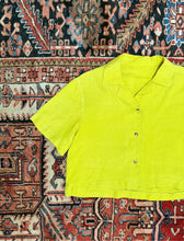 Load image into Gallery viewer, Women's Cropped Linen Button Down Top - Revivethreadsco
