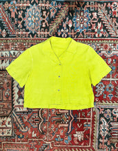 Load image into Gallery viewer, Women's Cropped Linen Button Down Top - Revivethreadsco
